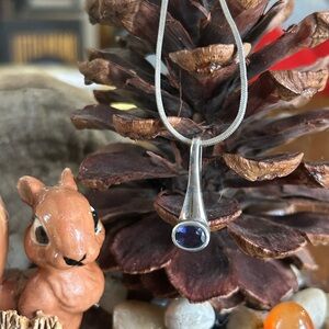 925 Sterling vintage fabulous amethyst necklace